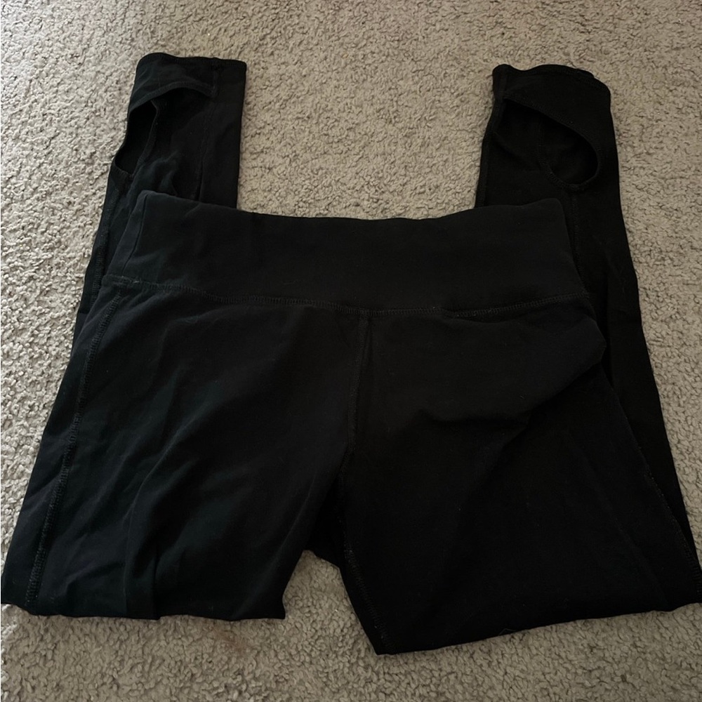Calvin Klein black leggings with ankle holes size medium